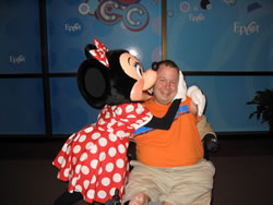 Chet McDoniel and Minnie Mouse at Walt Disney World