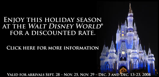 October-December Walt Disney World Special - Disney Vacations