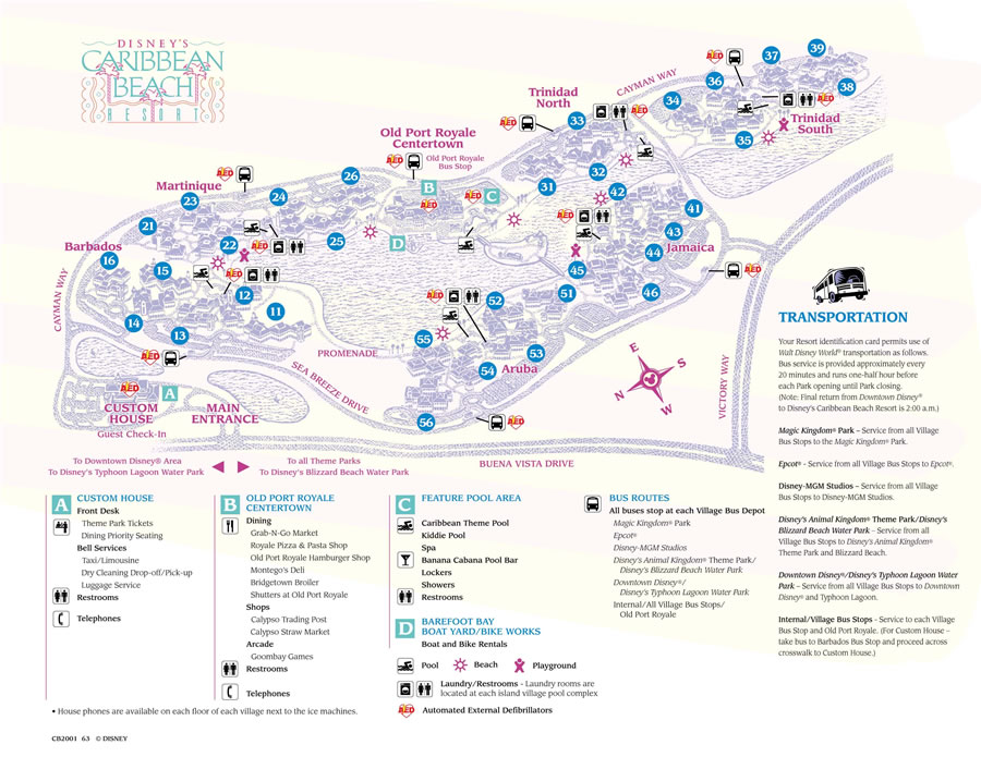 Map Of Preferred Rooms At Caribbean Beach Resort Map Of Preferred Rooms At Caribbean Beach Resort
