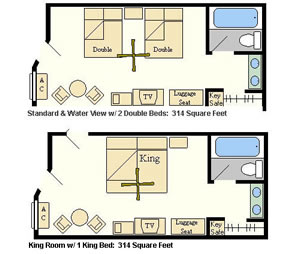Disney's Coronado Springs Resort Room Layout